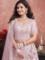 Baby Pink Premium Net Lehenga Choli